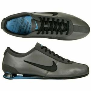 Nike shox men running Rivalry shoes silver black